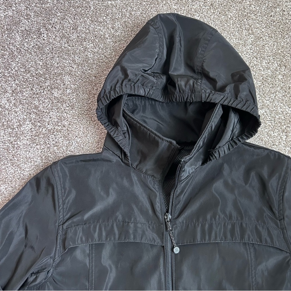 Mondetta Outdoor Project Women's XS Black Windbreaker Rain Jacket Hooded Long - Picture 4 of 11